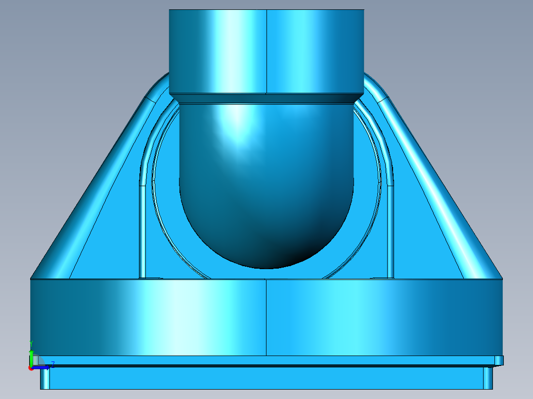 PVC铰接排水管左视图