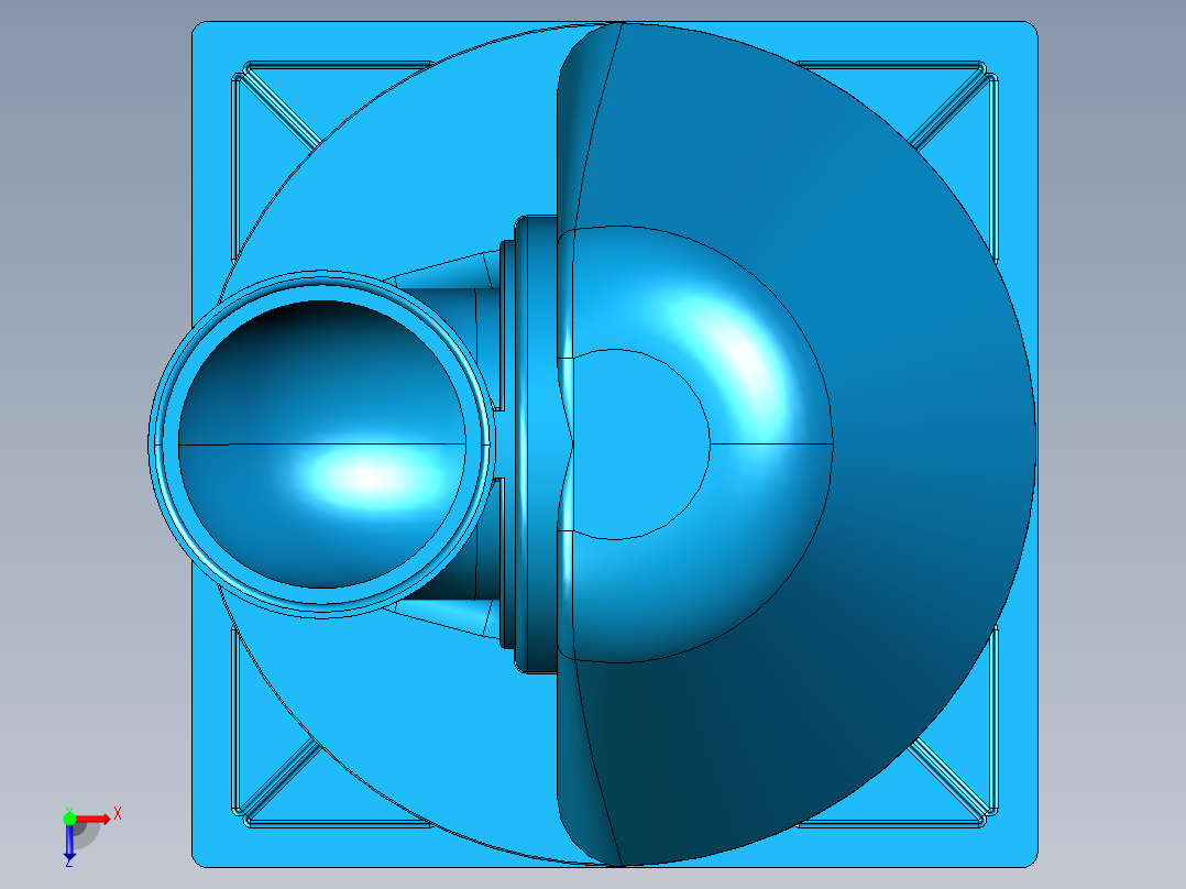 PVC铰接排水管俯视图