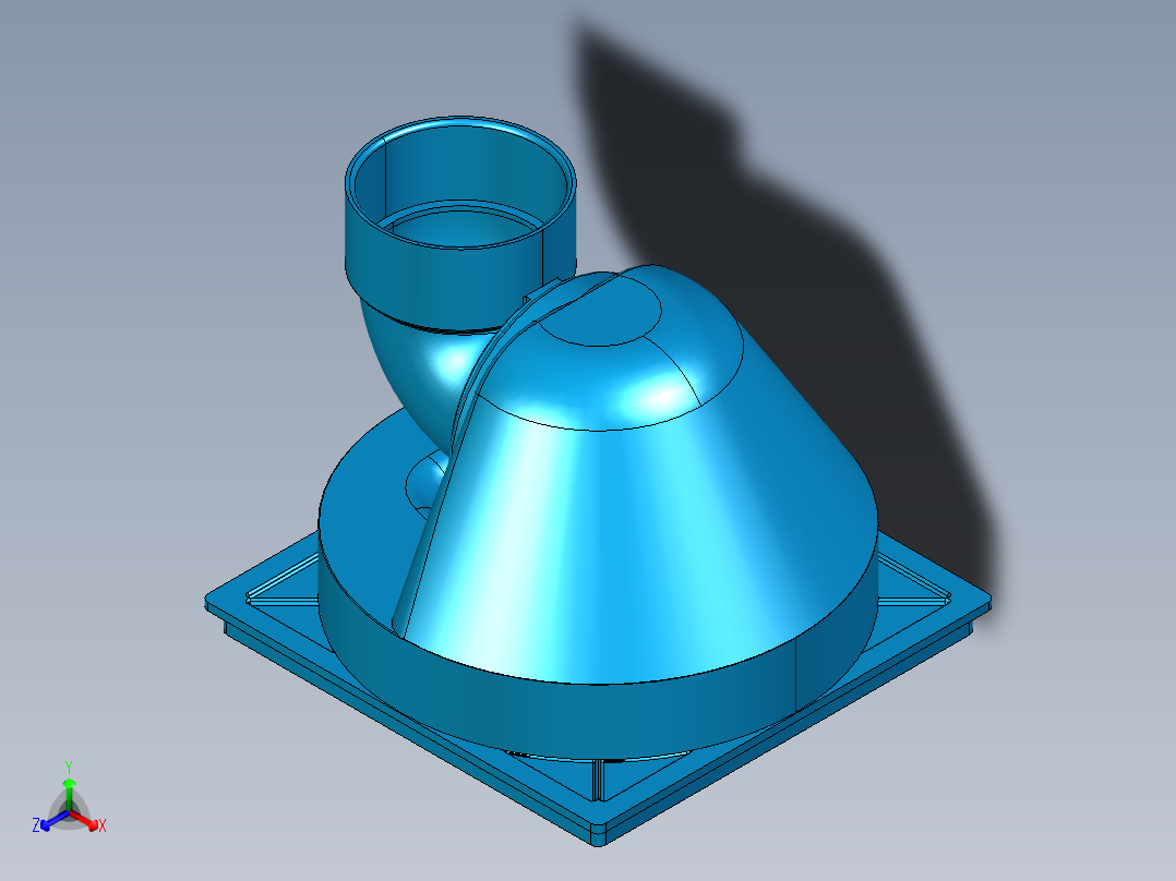PVC铰接排水管正等轴测图