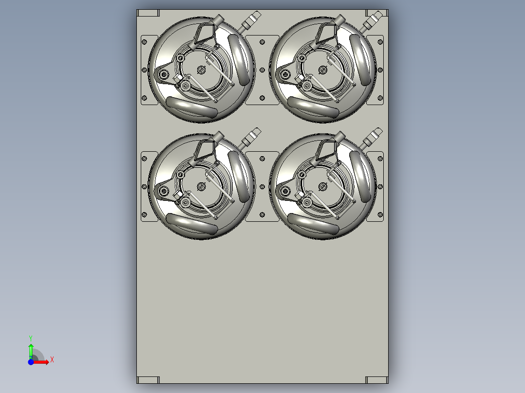 76071427-显影压力罐组件前视图