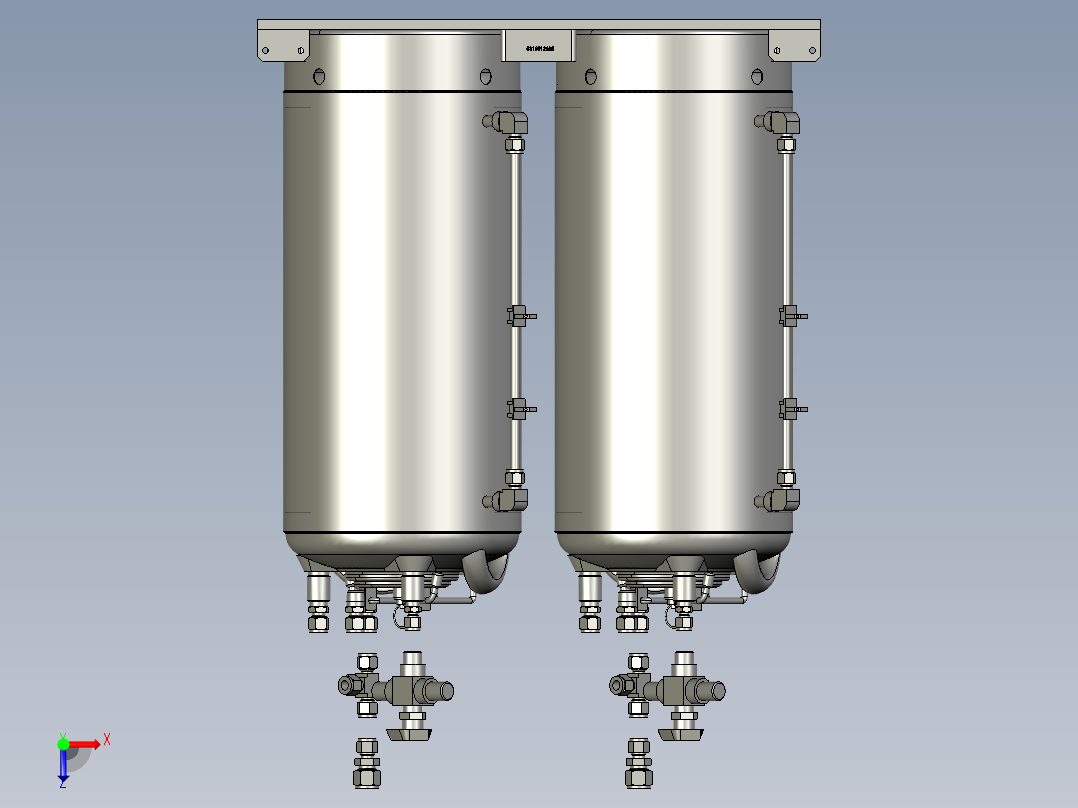 76071427-显影压力罐组件俯视图