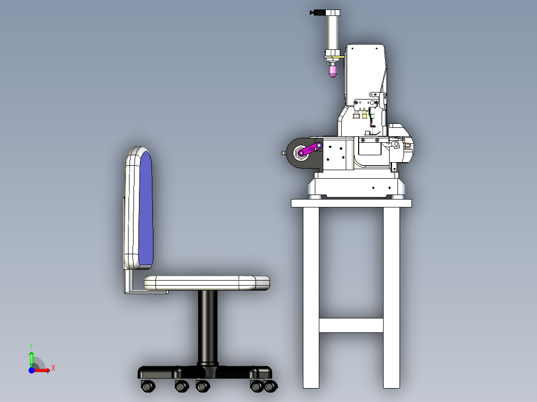 缝纫机三维模型前视图