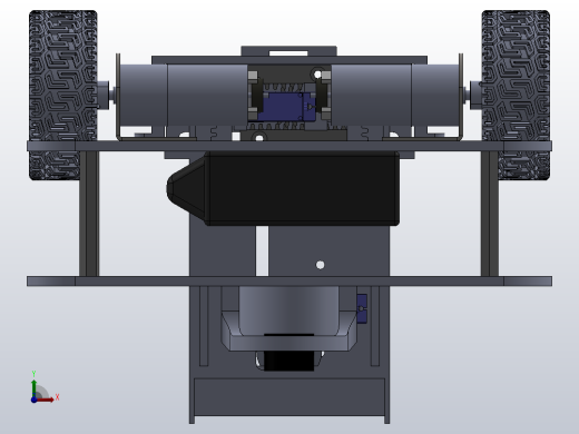 带夹爪的四轮驱动机器人前视缩略图