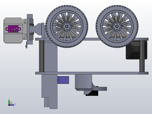 带夹爪的四轮驱动机器人左视缩略图