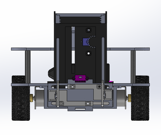 带夹爪的四轮驱动机器人