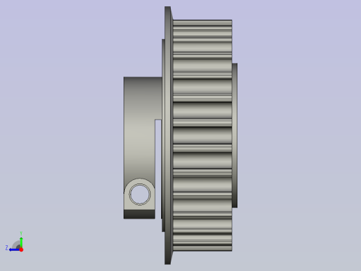 标件同步带轮-夹持式28-5M-1113DF-L212右视缩略图