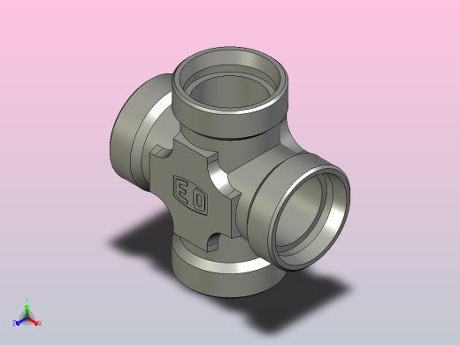 EO管接头联合十字K42LCFX.stp