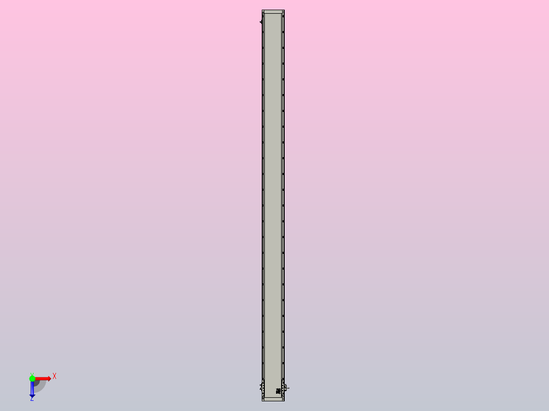 直驱直线电机轴TPA-LNP3-170-75C2-1-L2760-3-C-10-N3俯视图