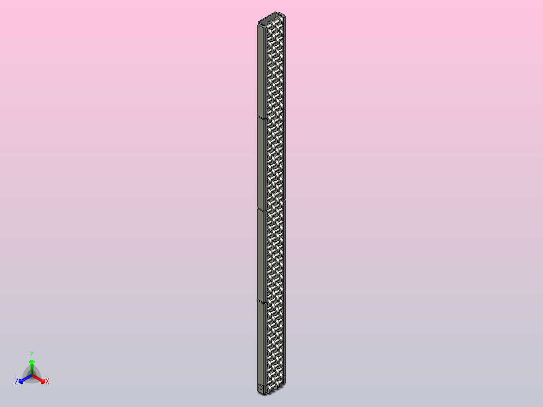GZ-HL-2-C1双排滚珠护栏主视图