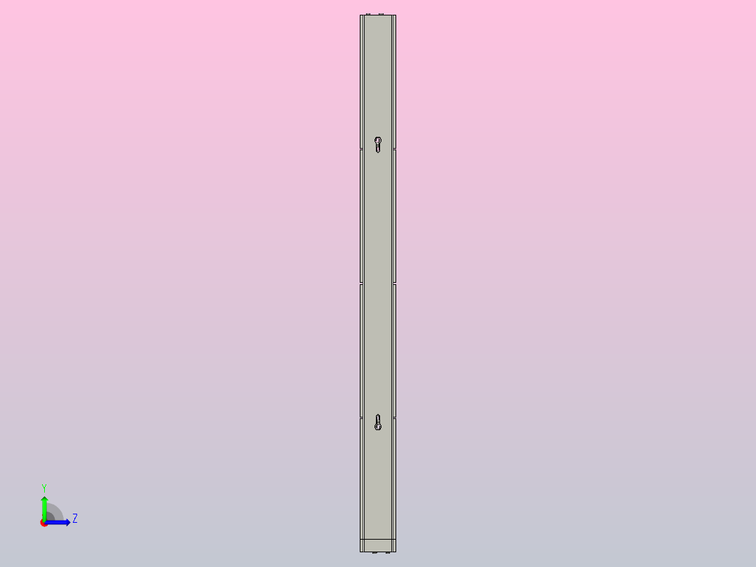GZ-HL-2-C1双排滚珠护栏左视图