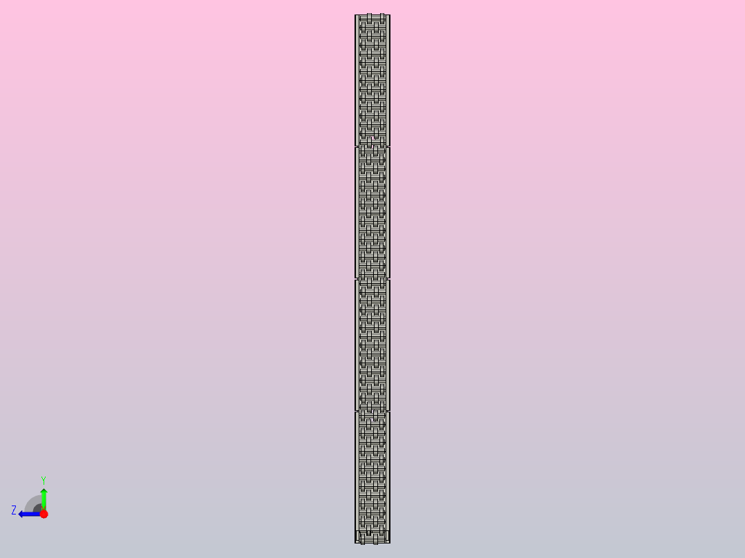 GZ-HL-2-C1双排滚珠护栏右视图