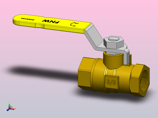 铜球阀DN10二片式内螺纹球阀
