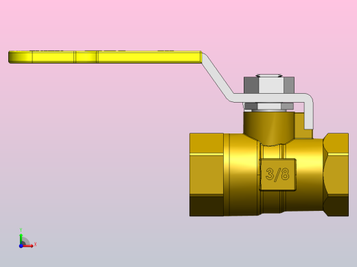 铜球阀DN10二片式内螺纹球阀前视缩略图