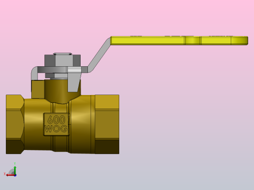 铜球阀DN10二片式内螺纹球阀后视缩略图