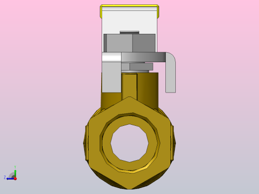 铜球阀DN10二片式内螺纹球阀右视缩略图