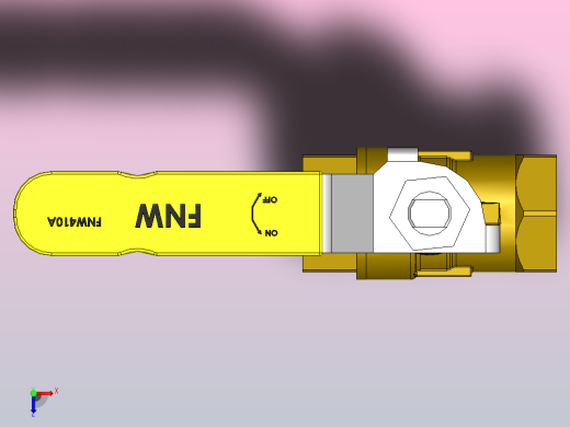 铜球阀DN10二片式内螺纹球阀俯视缩略图
