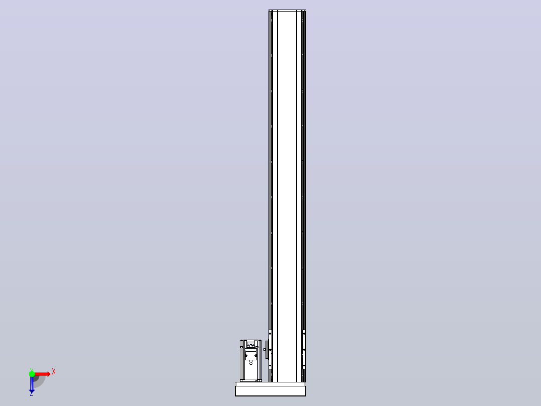 日规模组半封闭丝杆TPA-HNR-105D-1610C-L850-ML-C-P40-N3俯视图