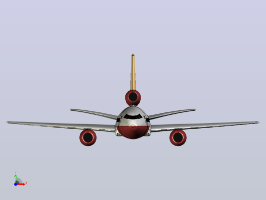 DC-10 模型飞机前视缩略图