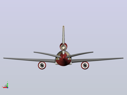 DC-10 模型飞机后视缩略图
