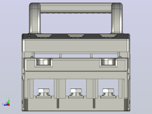 HR6-160_30Ⅱ 3P熔断器式隔离开关三维模型202011右视缩略图
