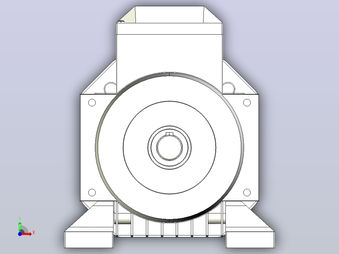 IM B3 H80-180(YE2、YE3)通用电机[YE2-112M-4-B3]前视图