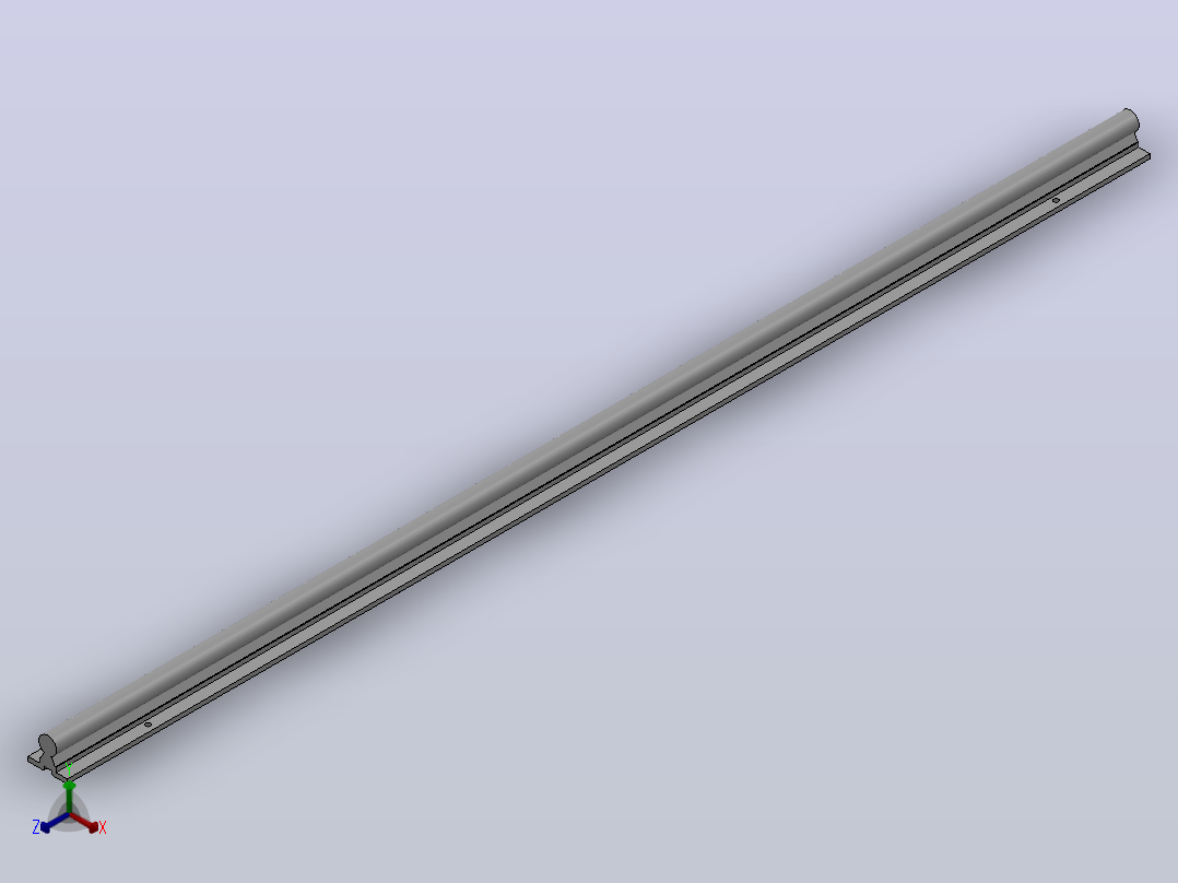 SBR[SBR20L4]光轴导轨正等轴测图