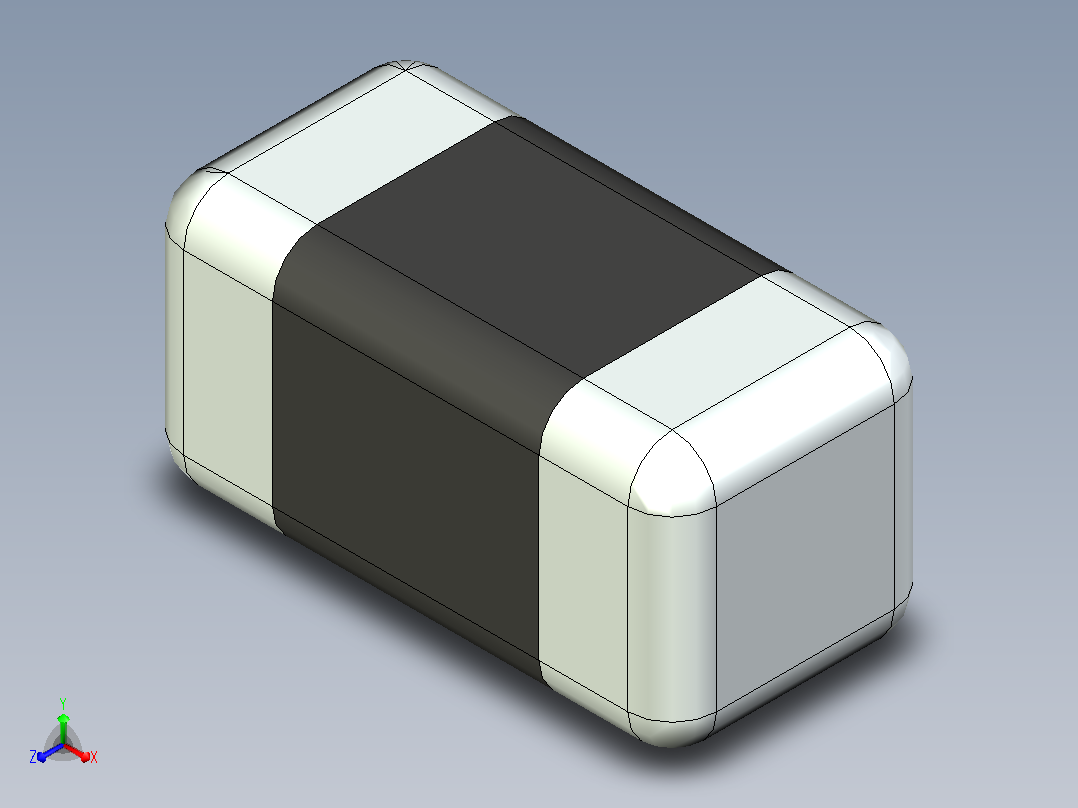 87x 片式电阻器封装 （SMD）RESC0603X30N主视图
