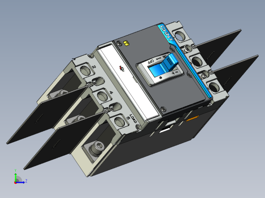 NXMSPD-250塑料外壳式断路器三维模型202209左视缩略图