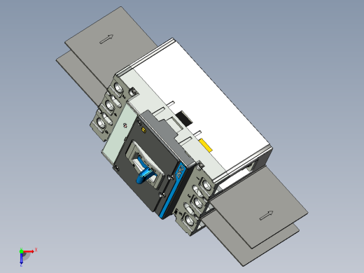 NXMSPD-250塑料外壳式断路器三维模型202209俯视缩略图