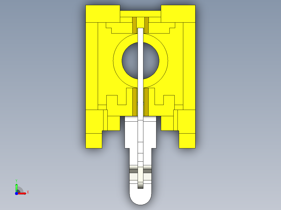 PCB 安装 90 度 1-RCA (AV-5)前视图