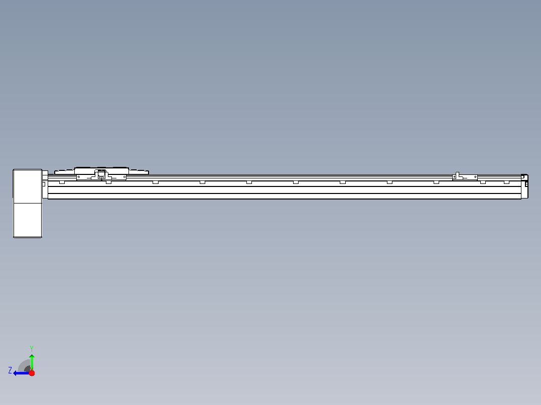 机器人皮带驱动直线轴TPA-GCB-120-P70-L750-RP-M20-N3右视图