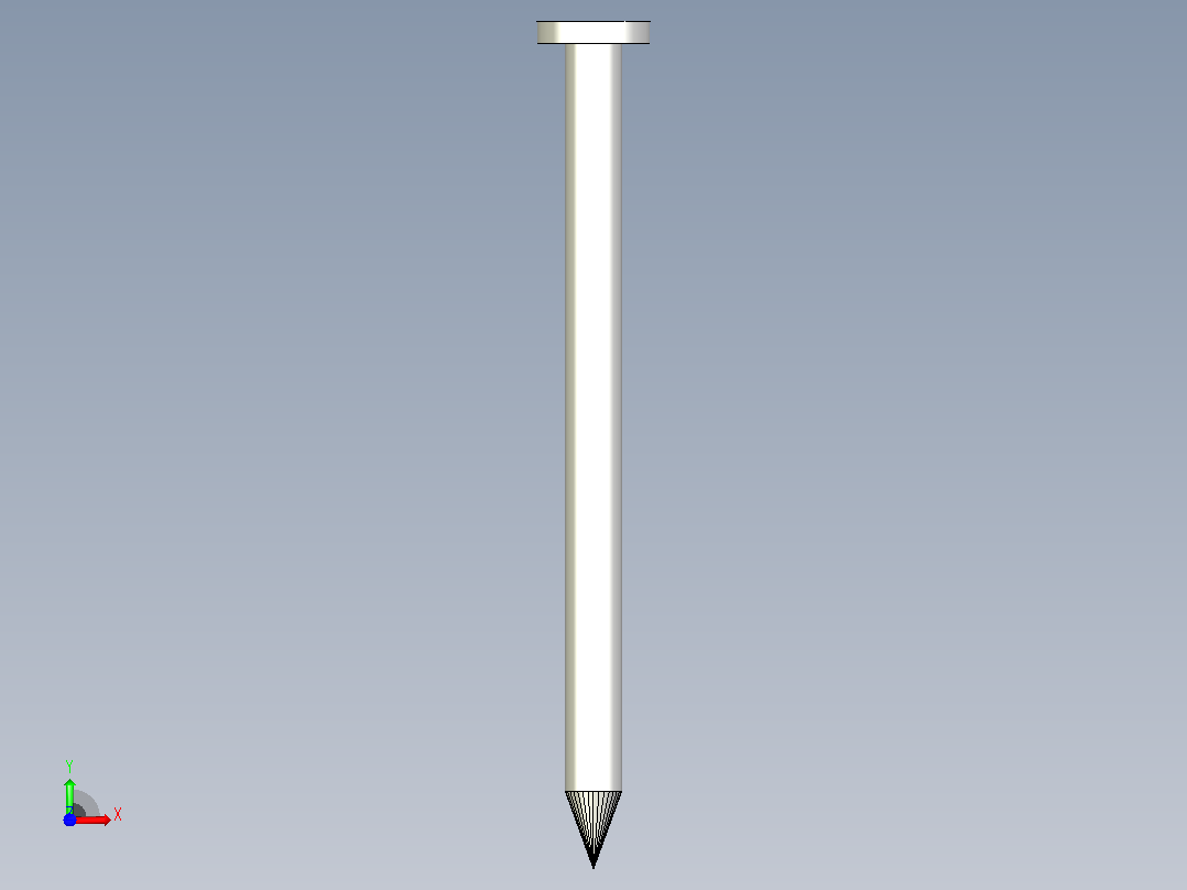 圆头和沉头钢丝钉。A型和B型-具有所有配置的Solidwork零件前视图