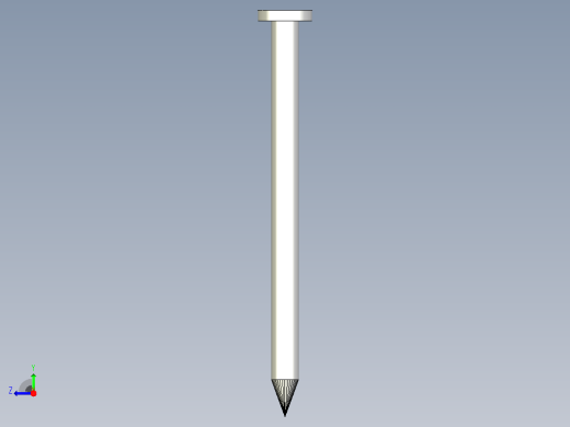 圆头和沉头钢丝钉。A型和B型-具有所有配置的Solidwork零件右视缩略图