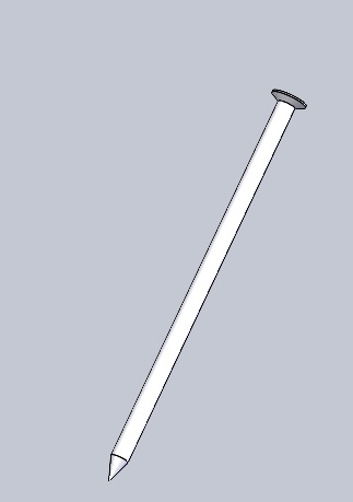 圆头和沉头钢丝钉。A型和B型-具有所有配置的Solidwork零件
