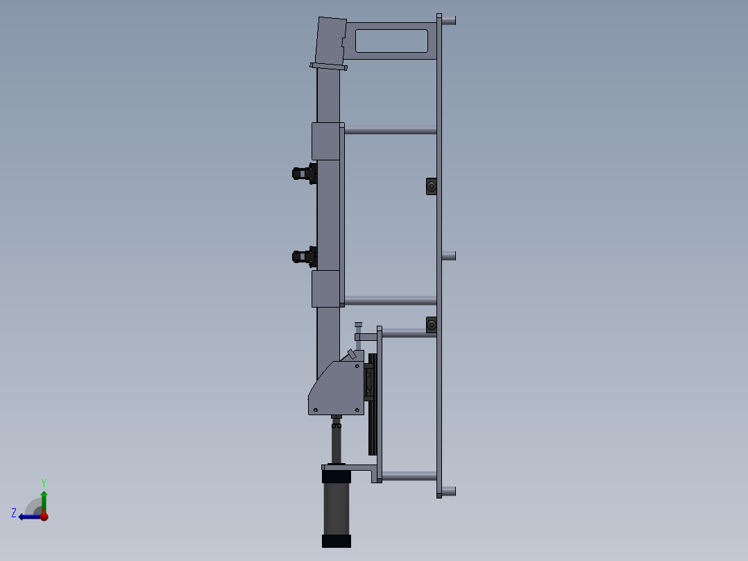左脚组件焊接夹具右视图