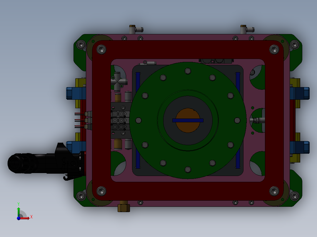 瓶罐抓取夹具sw12前视图