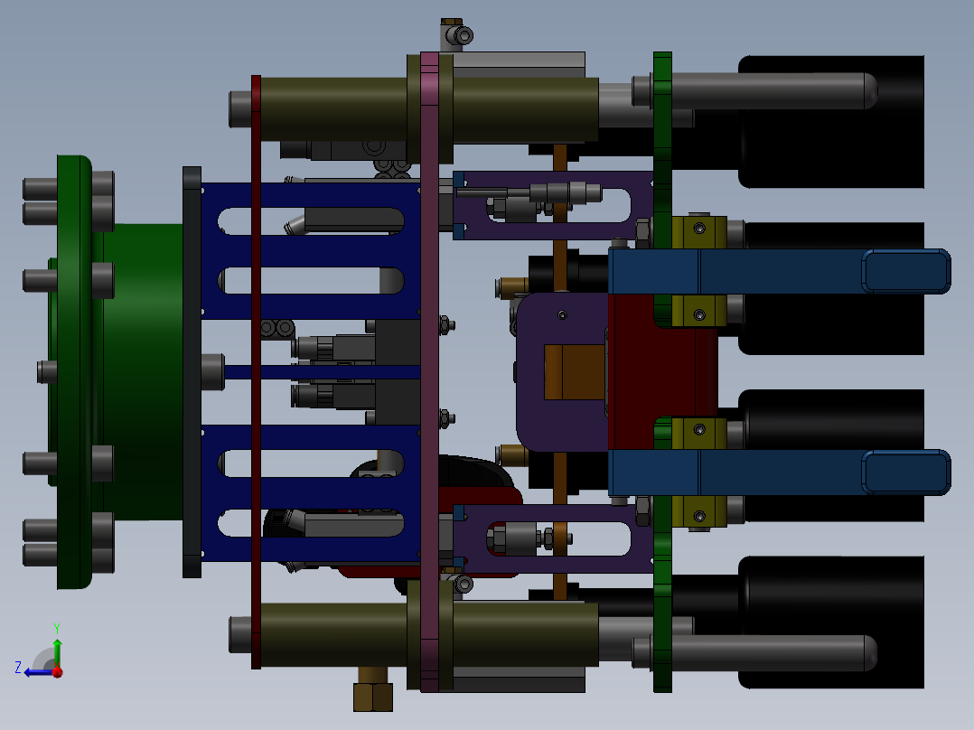 瓶罐抓取夹具sw12右视图