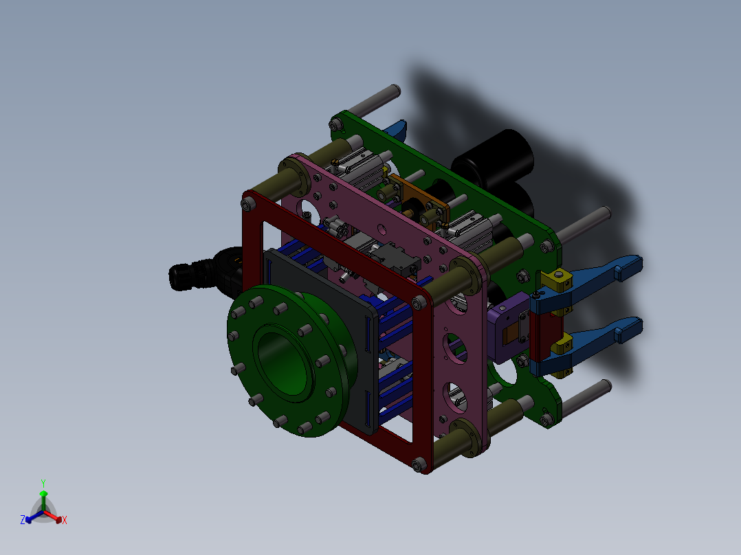 瓶罐抓取夹具sw12正等轴测图