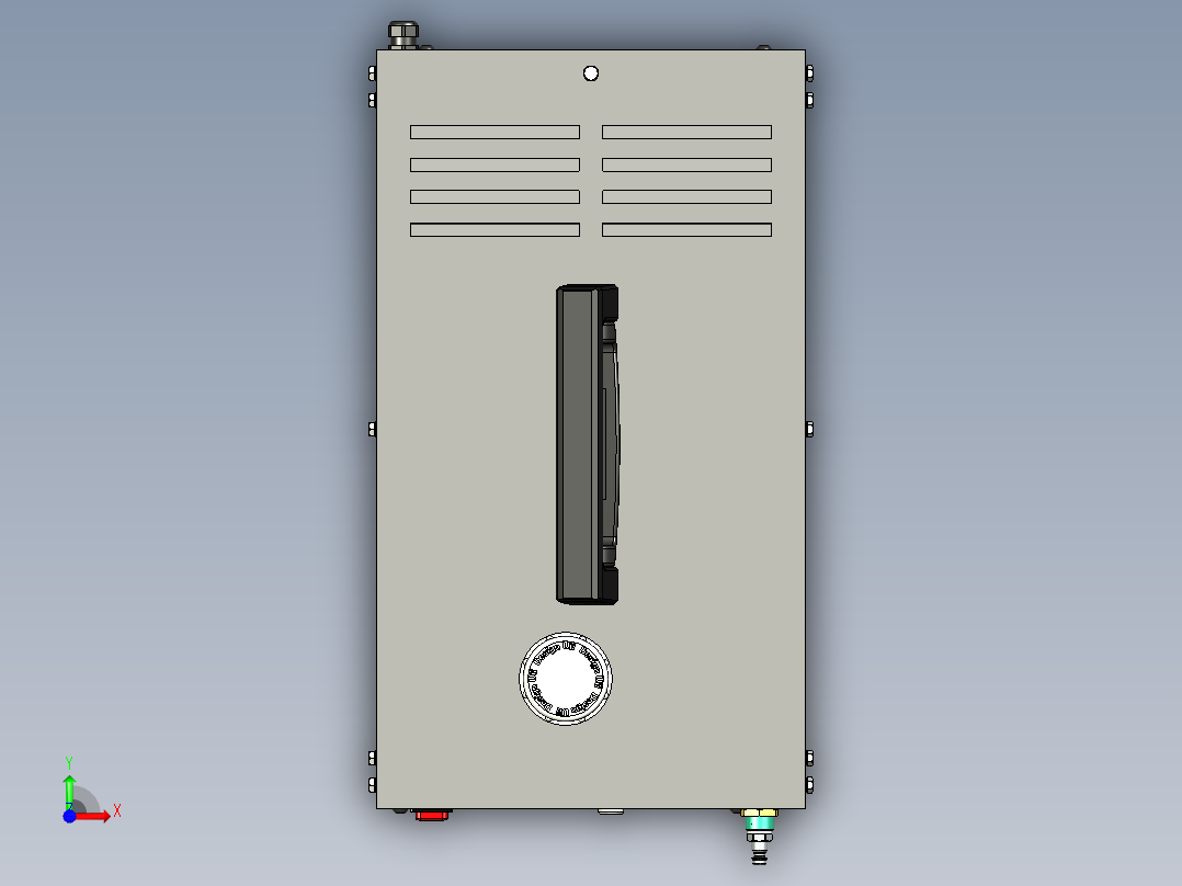 水冷却器设备模型前视图