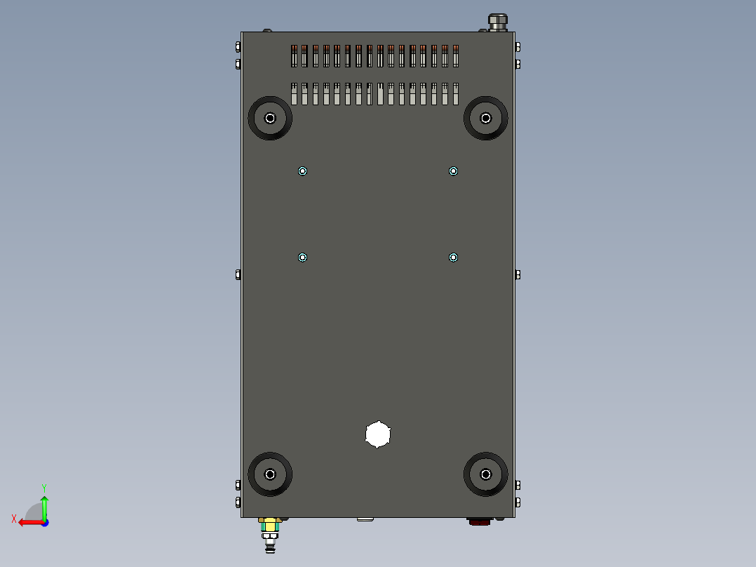 水冷却器设备模型后视图