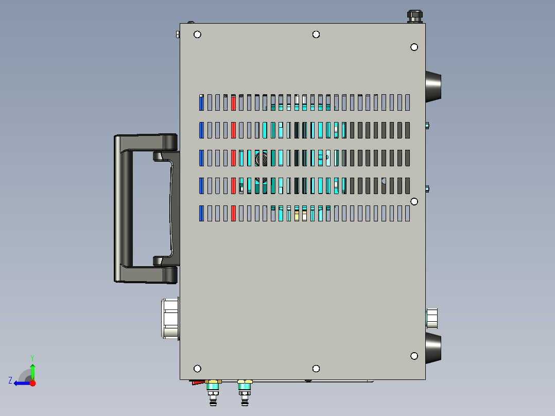 水冷却器设备模型右视图