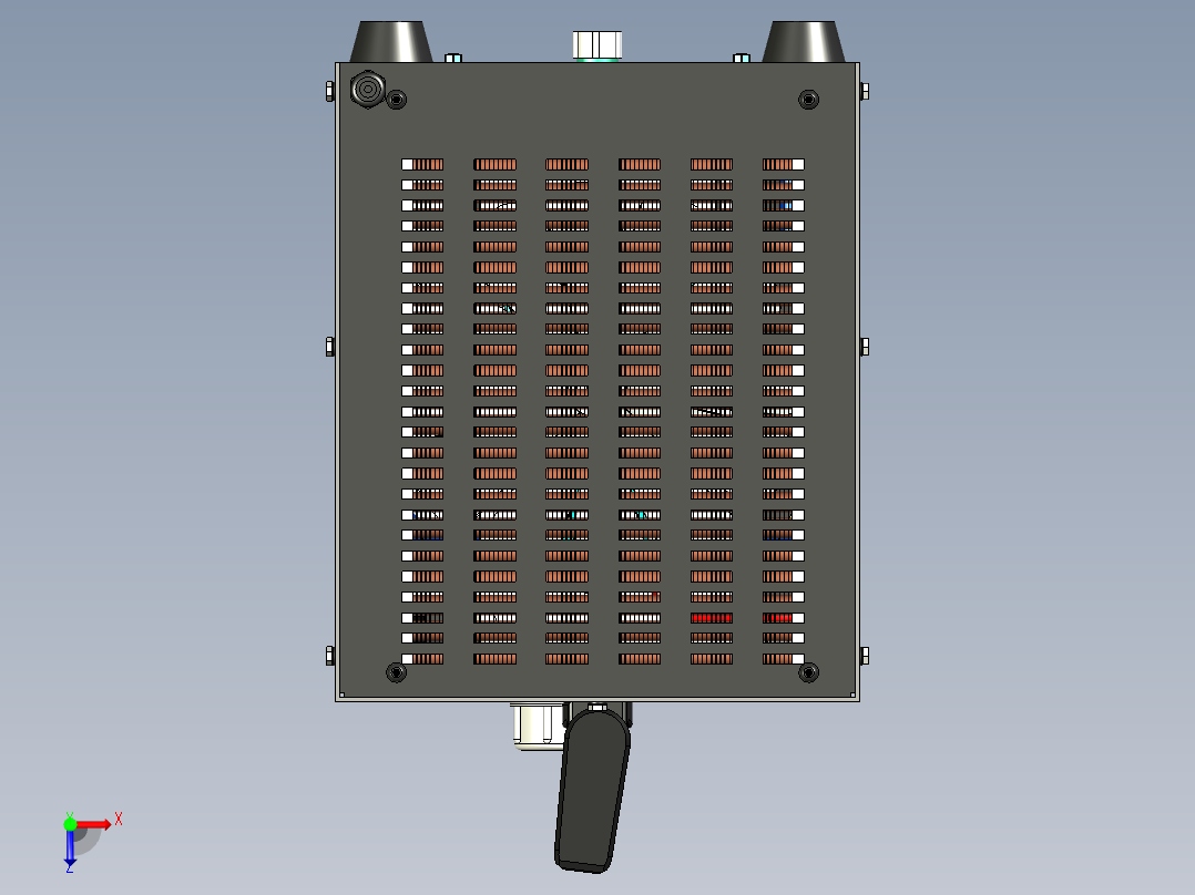 水冷却器设备模型俯视图