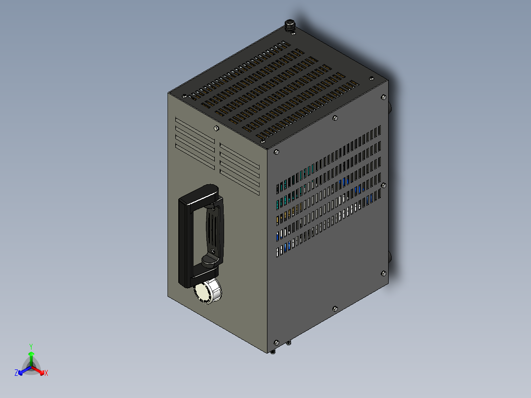 水冷却器设备模型正等轴测图