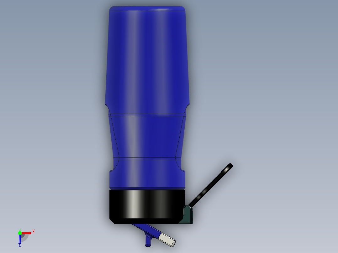 蓝色水杯俯视图