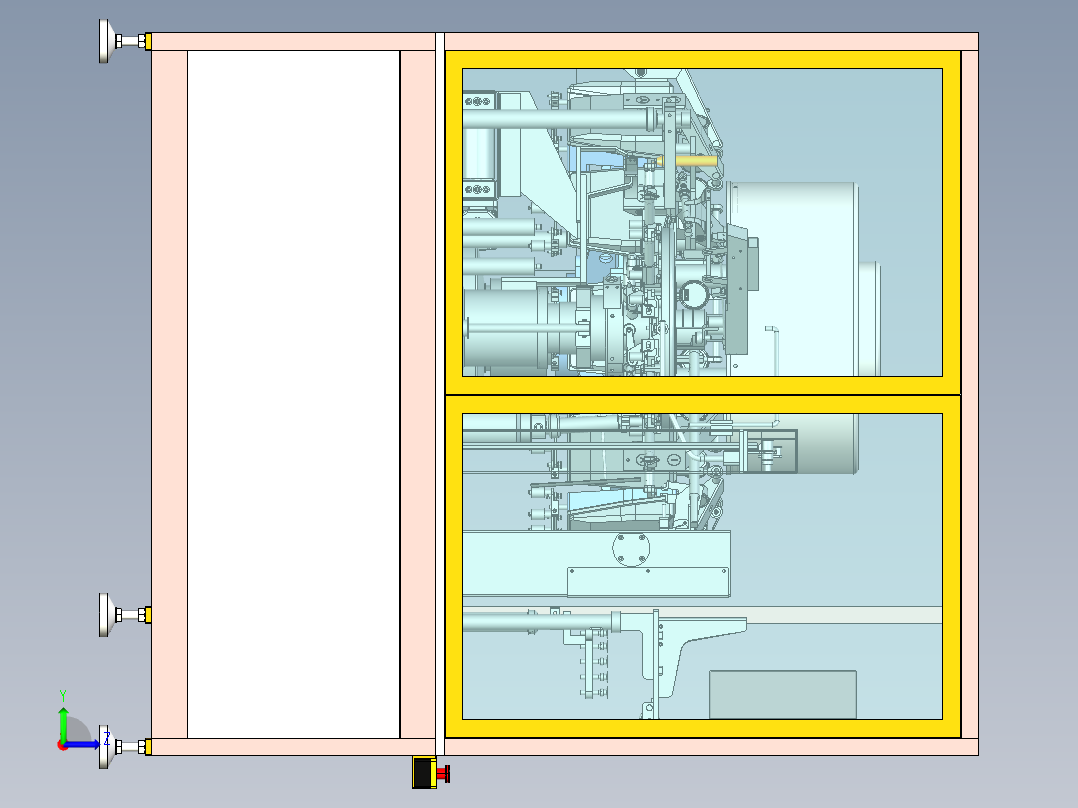 旋转全自动给袋式真空包装机UG10左视图