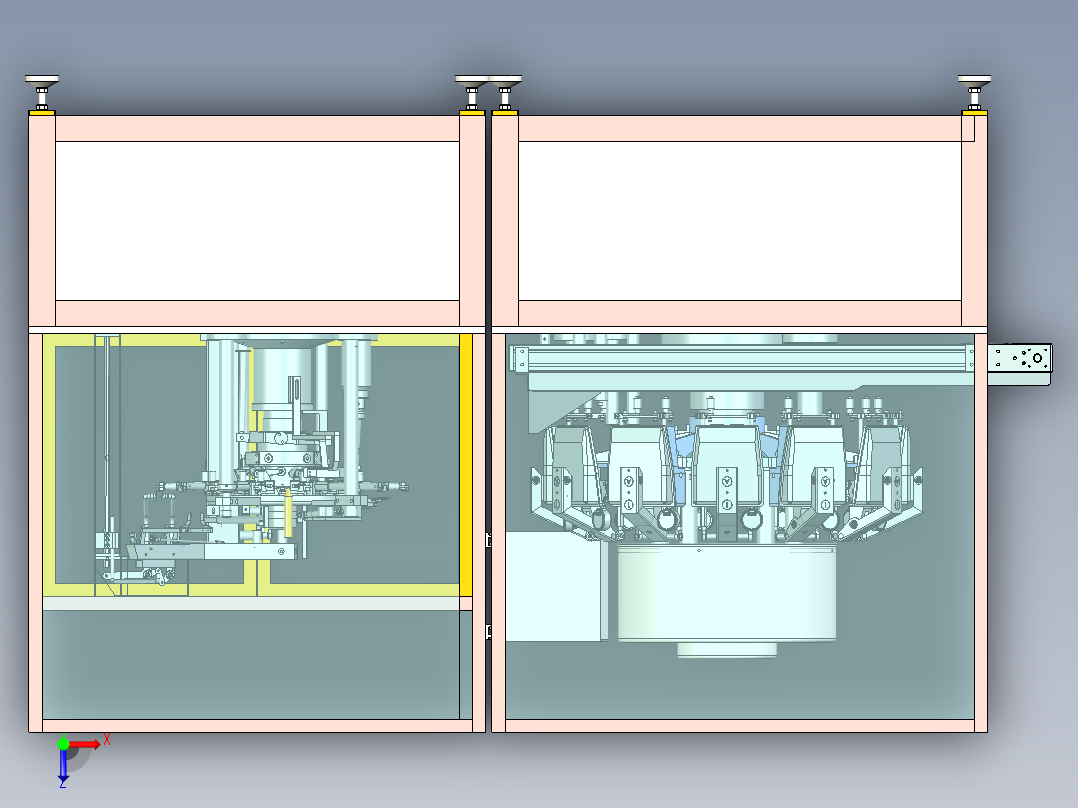 旋转全自动给袋式真空包装机UG10俯视图
