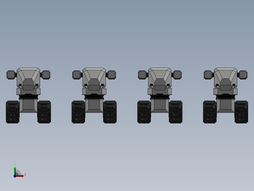 solidworks 未来的坦克机器人前视缩略图