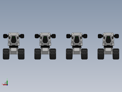 solidworks 未来的坦克机器人后视缩略图
