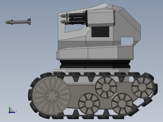 solidworks 未来的坦克机器人左视缩略图