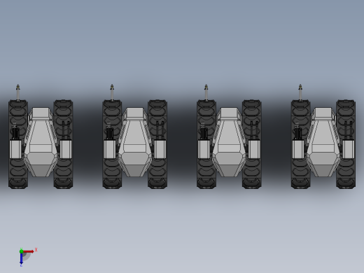 solidworks 未来的坦克机器人俯视缩略图